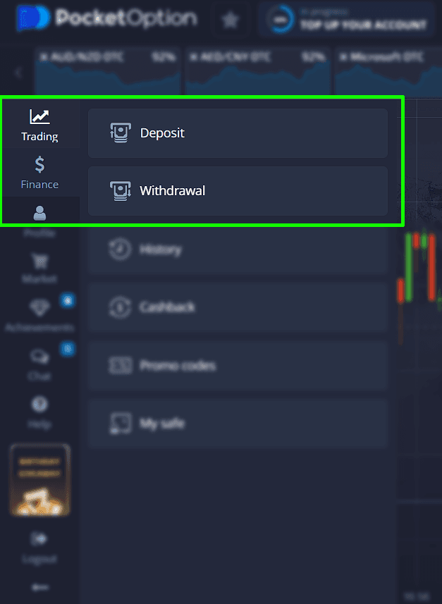 Pocket Option Deposit